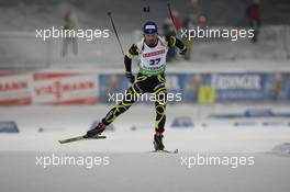 02.12.2010, Oestersund, Sweden (SWE): Simon Fourcade (FRA), Fischer, Rottefella, Swix, Odlo - IBU world cup biathlon, individual men, Oestersund (SWE). www.xpb.cc. © Manzoni/xpb.cc. Every downloaded picture is fee-liable.