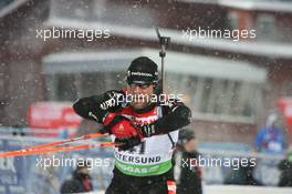 05.12.2010, Oestersund, Sweden (SWE): Matthias Simmen (SUI), Rossignol, Rottefella, Exel, ODLO - IBU world cup biathlon, pursuit men, Oestersund (SWE). www.xpb.cc. © Manzoni/xpb.cc. Every downloaded picture is fee-liable.