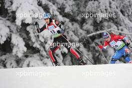 05.12.2010, Oestersund, Sweden (SWE): Kathrin Hitzer (GER), Madshus, Rottefella, Swix, adidas and Svetlana Sleptsova (RUS), Fischer, Rottefella, Alpina, Swix, adidas - IBU world cup biathlon, pursuit women, Oestersund (SWE). www.xpb.cc. © Manzoni/xpb.cc. Every downloaded picture is fee-liable.