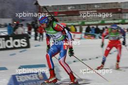 04.12.2010, Oestersund, Sweden (SWE): Anton Shipulin (RUS), Madshus, Rottefella, adidas - IBU world cup biathlon, sprint men, Oestersund (SWE). www.xpb.cc. © Manzoni/xpb.cc. Every downloaded picture is fee-liable.