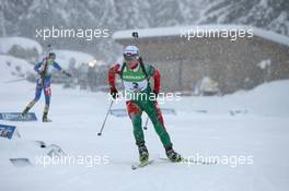 12.12.2010, Hochfilzen, Austria (AUT): Darya Domracheva (BLR), Fischer, Rottefella, Swix - IBU world cup biathlon, pursuit women, Hochfilzen (AUT). www.xpb.cc. © Manzoni/xpb.cc. Every downloaded picture is fee-liable.