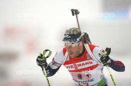 12.12.2010, Hochfilzen, Austria (AUT): Lowell Bailey (USA), Rossignol, Rottefella, One Way - IBU world cup biathlon, relay men, Hochfilzen (AUT). www.xpb.cc. © Manzoni/xpb.cc. Every downloaded picture is fee-liable.