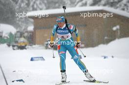 11.12.2010, Hochfilzen, Austria (AUT): Oksana Khvostenko (UKR), Fischer, Salomon, Swix - IBU world cup biathlon, relay women, Hochfilzen (AUT). www.xpb.cc. © Manzoni/xpb.cc. Every downloaded picture is fee-liable.