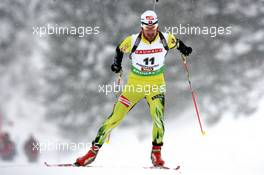 10.12.2010, Hochfilzen, Austria (AUT): Miroslav Matiasko (SVK), Atomic,  Rottefella, Alpina, Leki - IBU world cup biathlon, sprint men, Hochfilzen (AUT). www.xpb.cc. © Manzoni/xpb.cc. Every downloaded picture is fee-liable.