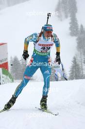 10.12.2010, Hochfilzen, Austria (AUT): Andriy Deryzemlya (UKR), Fischer, Rottefella, Swix - IBU world cup biathlon, sprint men, Hochfilzen (AUT). www.xpb.cc. © Manzoni/xpb.cc. Every downloaded picture is fee-liable.