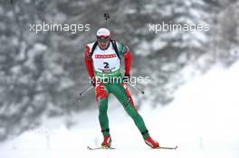 10.12.2010, Hochfilzen, Austria (AUT): Rustam Valiullin (BLR), Fischer, Rottefella, Alpina, Swix - IBU world cup biathlon, sprint men, Hochfilzen (AUT). www.xpb.cc. © Manzoni/xpb.cc. Every downloaded picture is fee-liable.