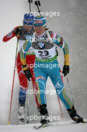 10.12.2010, Hochfilzen, Austria (AUT): Valj Semerenko (UKR), Fischer, Salomon, Swix - IBU world cup biathlon, sprint women, Hochfilzen (AUT). www.xpb.cc. © Manzoni/xpb.cc. Every downloaded picture is fee-liable.