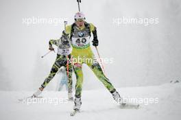 10.12.2010, Hochfilzen, Austria (AUT): Anastasiya Kuzmina (SVK), Fischer, Salomon, Exel - IBU world cup biathlon, sprint women, Hochfilzen (AUT). www.xpb.cc. © Manzoni/xpb.cc. Every downloaded picture is fee-liable.