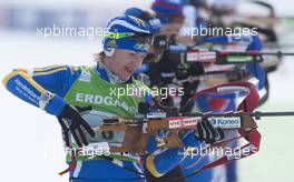 19.12.2010, Pokljuka, Slovenia (SLO): Anna Carin Zidek (SWE), Salomon, Leki, adidas - IBU world cup biathlon, relay mixed, Pokljuka (SLO). www.xpb.cc. © Miko/xpb.cc. Every downloaded picture is fee-liable.