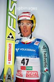 25.11.2010, Kuusamo, Finland (FIN): Andreas Kuettel (SUI), Fischer  - FIS world cup ski jumping, training, Kuusamo (FIN). www.xpb.cc. Â© Felgenhauer/xpb.cc. Every downloaded picture is fee-liable.