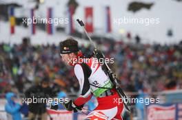 09.01.2011, Oberhof, Germany (GER): Simon Eder (AUT), Fischer, Rottefella, Swix - IBU world cup biathlon, mass men, Oberhof (GER). www.xpb.cc. © Manzoni/xpb.cc. Every downloaded picture is fee-liable.