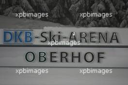 05.01.2011, Oberhof, Germany (GER): Biathon Feature: Arena sign - IBU world cup biathlon, relay men, Oberhof (GER). www.xpb.cc. © Manzoni/xpb.cc. Every downloaded picture is fee-liable.