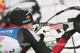 05.01.2011, Oberhof, Germany (GER): Simon Eder (AUT), Fischer, Rottefella, Swix - IBU world cup biathlon, relay men, Oberhof (GER). www.xpb.cc. © Manzoni/xpb.cc. Every downloaded picture is fee-liable.