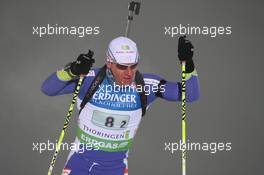 05.01.2011, Oberhof, Germany (GER): Janez Maric (SLO), Fischer, Rottefella, Alpina, One Way  - IBU world cup biathlon, relay men, Oberhof (GER). www.xpb.cc. © Manzoni/xpb.cc. Every downloaded picture is fee-liable.
