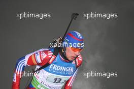 05.01.2011, Oberhof, Germany (GER): Anton Shipulin (RUS), Madshus, Rottefella, adidas - IBU world cup biathlon, relay men, Oberhof (GER). www.xpb.cc. © Manzoni/xpb.cc. Every downloaded picture is fee-liable.
