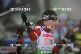 06.01.2011, Oberhof, Germany (GER): Synnoeve Solemdal (NOR), Madshus, Rottefella, Swix, ODLO - IBU world cup biathlon, relay women, Oberhof (GER). www.xpb.cc. © Manzoni/xpb.cc. Every downloaded picture is fee-liable.