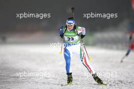 08.01.2011, Oberhof, Germany (GER): Katja Haller (ITA), Fischer, Rottefella, Leki, Casco - IBU world cup biathlon, sprint women, Oberhof (GER). www.xpb.cc. © Manzoni/xpb.cc. Every downloaded picture is fee-liable.