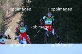16.01.2011, Ruhpolding, Germany (GER): Simon Eder (AUT), Fischer, Rottefella, Swix - IBU world cup biathlon, pursuit men, Ruhpolding (GER). www.xpb.cc. © Manzoni/xpb.cc. Every downloaded picture is fee-liable.