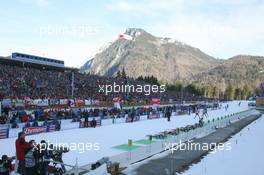 16.01.2011, Ruhpolding, Germany (GER): Biathlon Feature: The new stadium with the shooting range - IBU world cup biathlon, pursuit men, Ruhpolding (GER). www.xpb.cc. © Manzoni/xpb.cc. Every downloaded picture is fee-liable.