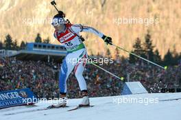 16.01.2011, Ruhpolding, Germany (GER): Dorothea Wierer (ITA), Rossignol, Rottefella, Casco - IBU world cup biathlon, pursuit women, Ruhpolding (GER). www.xpb.cc. © Manzoni/xpb.cc. Every downloaded picture is fee-liable.