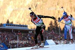 16.01.2011, Ruhpolding, Germany (GER): Selina Gasparin (SUI), Rossignol, Rottefella, Leki, ODLO - IBU world cup biathlon, pursuit women, Ruhpolding (GER). www.xpb.cc. © Manzoni/xpb.cc. Every downloaded picture is fee-liable.