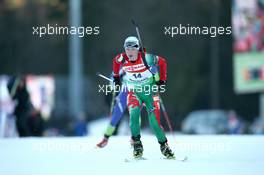 16.01.2011, Ruhpolding, Germany (GER): Darya Domracheva (BLR), Fischer, Rottefella, Swix - IBU world cup biathlon, pursuit women, Ruhpolding (GER). www.xpb.cc. © Manzoni/xpb.cc. Every downloaded picture is fee-liable.