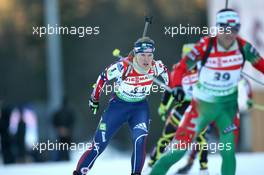 16.01.2011, Ruhpolding, Germany (GER): Haley Johnson (USA), Rossignol, Rottefella, Exel, adidas - IBU world cup biathlon, pursuit women, Ruhpolding (GER). www.xpb.cc. © Manzoni/xpb.cc. Every downloaded picture is fee-liable.