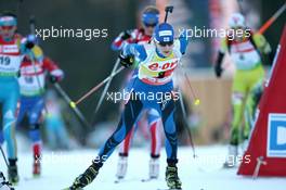 16.01.2011, Ruhpolding, Germany (GER): Kaisa Maekaeraeinen (FIN), Fischer, Rottefella, Leki, Odlo - IBU world cup biathlon, pursuit women, Ruhpolding (GER). www.xpb.cc. © Manzoni/xpb.cc. Every downloaded picture is fee-liable.