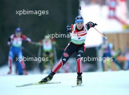 16.01.2011, Ruhpolding, Germany (GER): Magdalena Neuner (GER), Fischer, Rottefella, Exel, adidas - IBU world cup biathlon, pursuit women, Ruhpolding (GER). www.xpb.cc. © Manzoni/xpb.cc. Every downloaded picture is fee-liable.