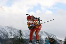 15.01.2011, Ruhpolding, Germany (GER): Jialin Tang (CHN), Fischer, Salomon, Swix, adidas - IBU world cup biathlon, sprint women, Ruhpolding (GER). www.xpb.cc. © Manzoni/xpb.cc. Every downloaded picture is fee-liable.