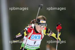 15.01.2011, Ruhpolding, Germany (GER): Marie Laure Brunet (FRA), Rossignol, Rottefella, Swix - IBU world cup biathlon, sprint women, Ruhpolding (GER). www.xpb.cc. © Manzoni/xpb.cc. Every downloaded picture is fee-liable.