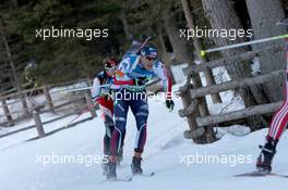22.01.2011, Antholz, Italy (ITA): Lowell Bailey (USA), Rossignol, Rottefella, One Way - IBU world cup biathlon, mass men, Antholz (ITA). www.xpb.cc. © Manzoni/xpb.cc. Every downloaded picture is fee-liable.