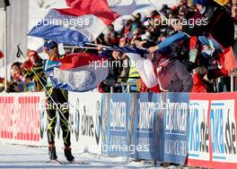 22.01.2011, Antholz, Italy (ITA): Martin Fourcade (FRA), Rossignol, Rottefella, OneWay, Odlo - IBU world cup biathlon, mass men, Antholz (ITA). www.xpb.cc. © Manzoni/xpb.cc. Every downloaded picture is fee-liable.