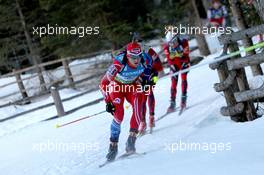 22.01.2011, Antholz, Italy (ITA): Michal Slesingr (CZE), Rossignol, Rottefella, Leki - IBU world cup biathlon, mass men, Antholz (ITA). www.xpb.cc. © Manzoni/xpb.cc. Every downloaded picture is fee-liable.