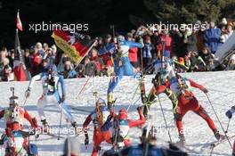 22.01.2011, Antholz, Italy (ITA): Biathlon Feature: Fighting the Huber Alm - IBU world cup biathlon, mass men, Antholz (ITA). www.xpb.cc. © Manzoni/xpb.cc. Every downloaded picture is fee-liable.
