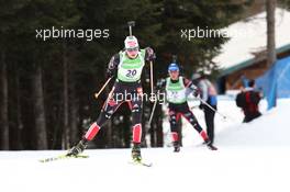 23.01.2011, Antholz, Italy (ITA): Tina Bachmann (GER), Fischer, Rottefella, Swix, adidas  - IBU world cup biathlon, mass women, Antholz (ITA). www.xpb.cc. © Manzoni/xpb.cc. Every downloaded picture is fee-liable.