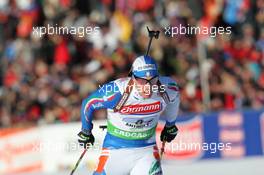 23.01.2011, Antholz, Italy (ITA): Markus Windisch (ITA), Fischer, Rottefella, Alpina, Leki - IBU world cup biathlon, relay men, Antholz (ITA). www.xpb.cc. © Manzoni/xpb.cc. Every downloaded picture is fee-liable.