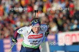 23.01.2011, Antholz, Italy (ITA): Tim Burke (USA), Rossignol, Rottefella, Swix, adidas - IBU world cup biathlon, relay men, Antholz (ITA). www.xpb.cc. © Manzoni/xpb.cc. Every downloaded picture is fee-liable.