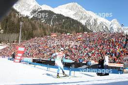 22.01.2011, Antholz, Italy (ITA): Kritstel Viigipuu (EST), Fischer - IBU world cup biathlon, relay women, Antholz (ITA). www.xpb.cc. © Manzoni/xpb.cc. Every downloaded picture is fee-liable.