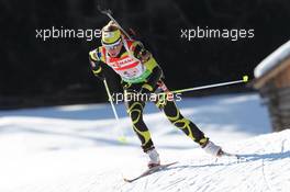 22.01.2011, Antholz, Italy (ITA): Marie Dorin (FRA), Rossignol, Rottefella, OneWay - IBU world cup biathlon, relay women, Antholz (ITA). www.xpb.cc. © Manzoni/xpb.cc. Every downloaded picture is fee-liable.