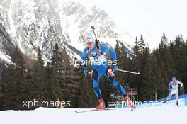20.01.2011, Antholz, Italy (ITA): Timo Antila (FIN), Peltonen, Rottefella, Alpina, One Way - IBU world cup biathlon, sprint men, Antholz (ITA). www.xpb.cc. © Manzoni/xpb.cc. Every downloaded picture is fee-liable.