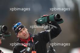 20.01.2011, Antholz, Italy (ITA): Mikael Loefgren (SWE), headcoach Team Norway  - IBU world cup biathlon, sprint men, Antholz (ITA). www.xpb.cc. © Manzoni/xpb.cc. Every downloaded picture is fee-liable.