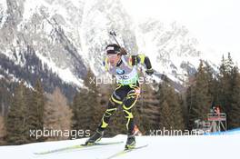 20.01.2011, Antholz, Italy (ITA): Simon Fourcade (FRA), Fischer, Rottefella, Swix, Odlo - IBU world cup biathlon, sprint men, Antholz (ITA). www.xpb.cc. © Manzoni/xpb.cc. Every downloaded picture is fee-liable.