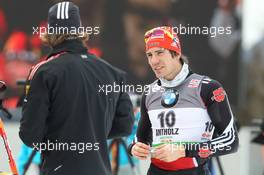 20.01.2011, Antholz, Italy (ITA): Arnd Peiffer (GER), Fischer, Salomon, Swix, adidas - IBU world cup biathlon, sprint men, Antholz (ITA). www.xpb.cc. © Manzoni/xpb.cc. Every downloaded picture is fee-liable.