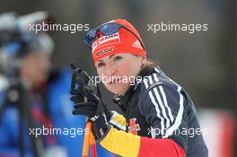 21.01.2011, Antholz, Italy (ITA): Andrea Henkel (GER), Fischer, Rottefella, Exel, adidas, Toko - IBU world cup biathlon, sprint women, Antholz (ITA). www.xpb.cc. © Manzoni/xpb.cc. Every downloaded picture is fee-liable.