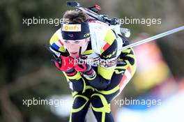 21.01.2011, Antholz, Italy (ITA): Marie Laure Brunet (FRA), Rossignol, Rottefella, Swix - IBU world cup biathlon, sprint women, Antholz (ITA). www.xpb.cc. © Manzoni/xpb.cc. Every downloaded picture is fee-liable.