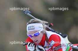 21.01.2011, Antholz, Italy (ITA): Laure Soulie (AND), Fischer, Rottefella, Exel - IBU world cup biathlon, sprint women, Antholz (ITA). www.xpb.cc. © Manzoni/xpb.cc. Every downloaded picture is fee-liable.