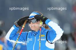 21.01.2011, Antholz, Italy (ITA): Katja Haller (ITA), Fischer, Rottefella, Leki, Casco - IBU world cup biathlon, sprint women, Antholz (ITA). www.xpb.cc. © Manzoni/xpb.cc. Every downloaded picture is fee-liable.