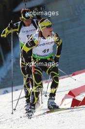 19.03.2011, Holmenkollen, Norway (NOR): Alexis Boeuf (FRA), Salomon, Swix, OneWay - IBU world cup biathlon, pursuit men, Holmenkollen (NOR). www.xpb.cc. © Manzoni/xpb.cc. Every downloaded picture is fee-liable.