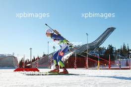 19.03.2011, Holmenkollen, Norway (NOR): Teja Gregorin (SLO), Fischer, Rottefella, Alpina, Leki - IBU world cup biathlon, pursuit women, Holmenkollen (NOR). www.xpb.cc. © Manzoni/xpb.cc. Every downloaded picture is fee-liable.